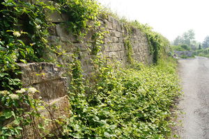Forschungsgebiet:Steinmauer mit Fußweg